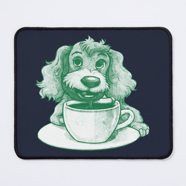 Item preview, Dog Drinking Coffee designed and sold by kinpirks.
