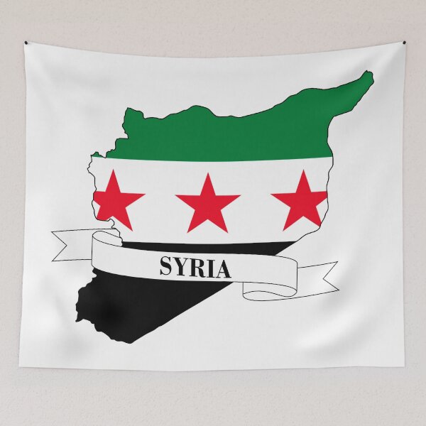 Item preview,  Syria flag map designed and sold by visual adventures.