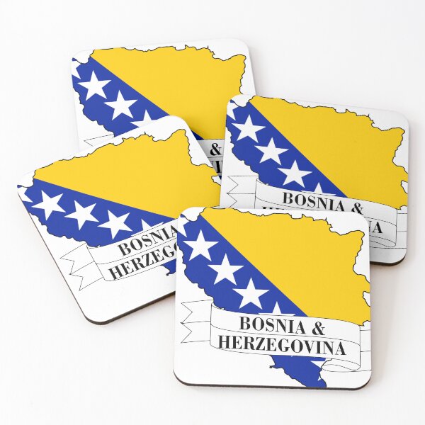 Artikelvorschau, Karte der Flagge von Bosnien und Herzegowina entworfen und verkauft von visual adventures.
