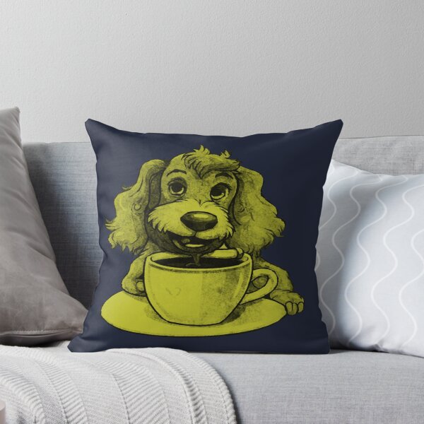 Item preview, Dog Drinking Coffee designed and sold by kinpirks.