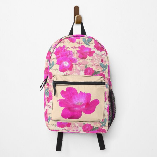 Item preview, Rose Water Recipe Pink Roses on Peach fff1e1 designed and sold by Art in My Loft.