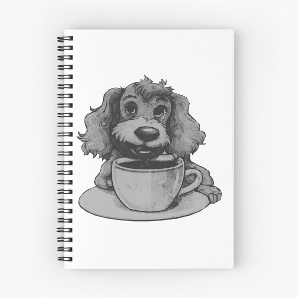 Item preview, Dog Drinking Coffee designed and sold by kinpirks.