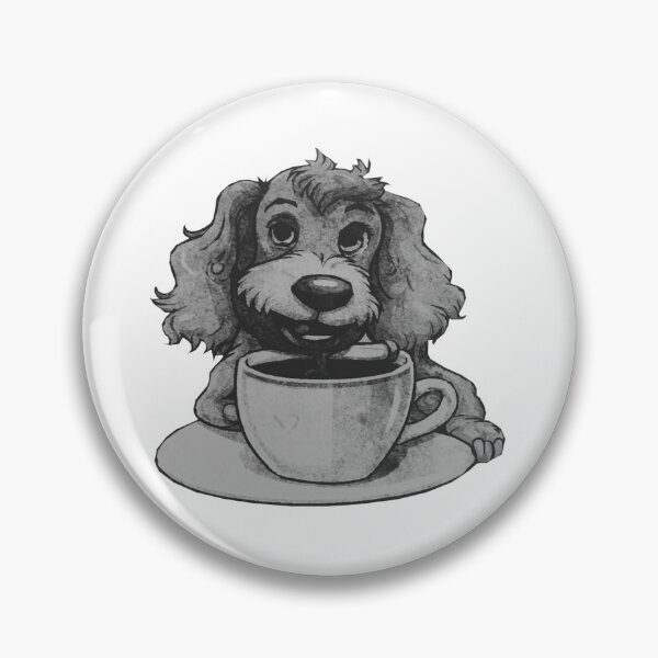 Item preview, Dog Drinking Coffee designed and sold by kinpirks.