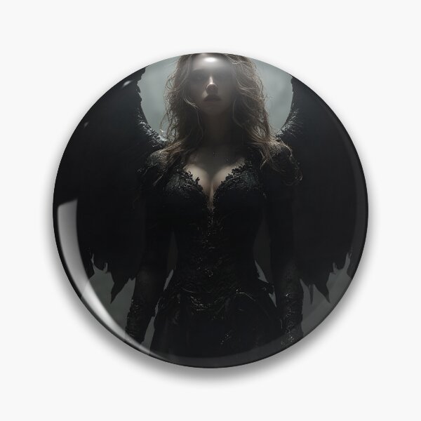 Item preview, A dark angel with tattered black wings designed and sold by Velvet Night Art.