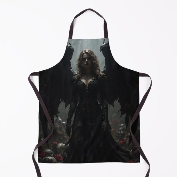 Item preview, A dark angel with tattered black wings designed and sold by Velvet Night Art.