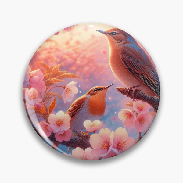 Item preview, Nightingales in Sakura Bliss designed and sold by inkNext.