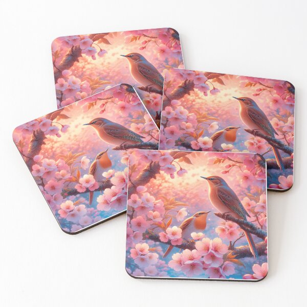 Item preview, Nightingales in Sakura Bliss designed and sold by inkNext.