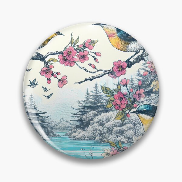 Item preview, Sakura Nightingales' Lake Bliss designed and sold by inkNext.