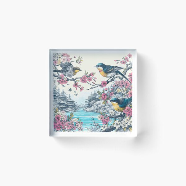 Item preview, Sakura Nightingales' Lake Bliss designed and sold by inkNext.