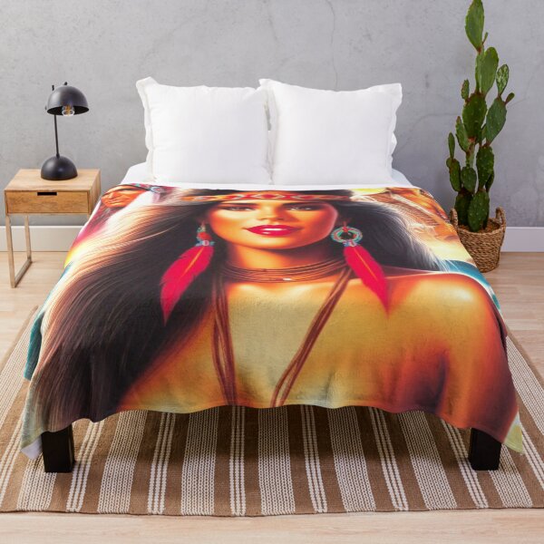 Item preview, Retro Native Woman designed and sold by PulpVintage.