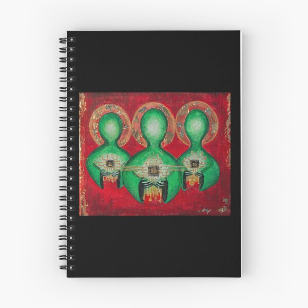 Item preview, Icon of the Three Saints.I painted this modern icon to transform the perception of icons that has remained unchanged for the past 2000 years. designed and sold by MESSAYA.
