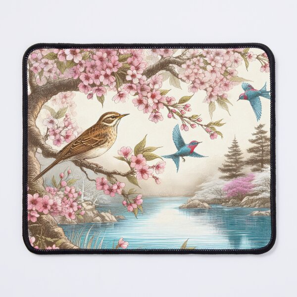Item preview, Sakura Nightingales' Lake Reverie designed and sold by inkNext.