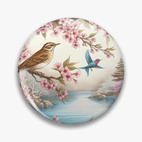 Item preview, Sakura Nightingales' Lake Reverie designed and sold by inkNext.