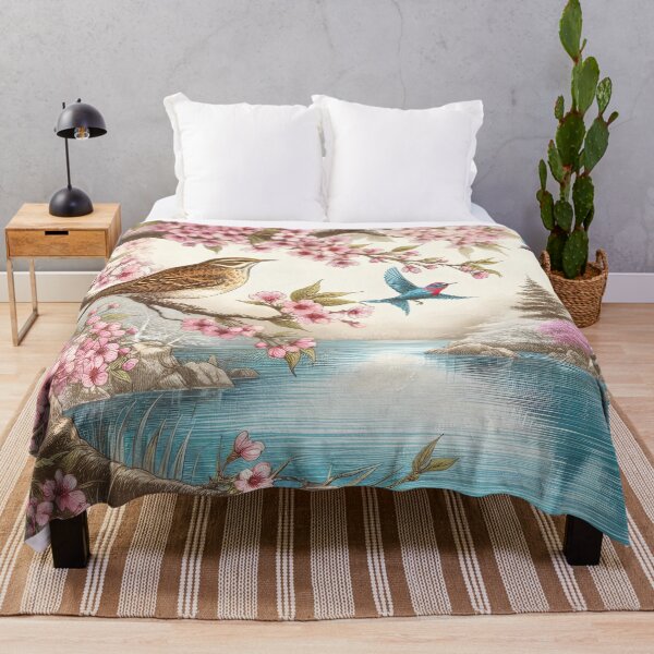 Item preview, Sakura Nightingales' Lake Reverie designed and sold by inkNext.