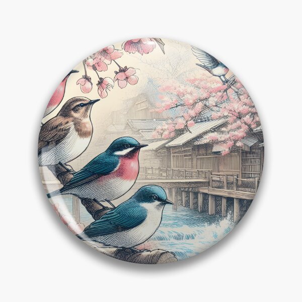 Item preview, Sakura Nightingales' River Sanctuary designed and sold by inkNext.