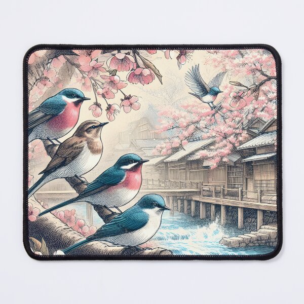 Item preview, Sakura Nightingales' River Sanctuary designed and sold by inkNext.