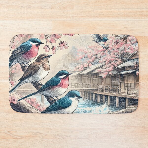 Item preview, Sakura Nightingales' River Sanctuary designed and sold by inkNext.