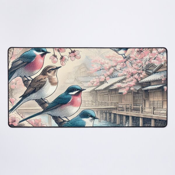 Item preview, Sakura Nightingales' River Sanctuary designed and sold by inkNext.