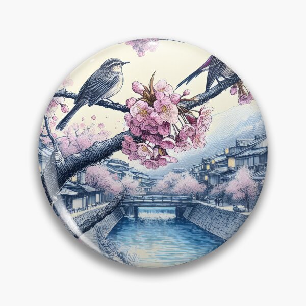 Item preview, Sakura Nightingales' River Bliss designed and sold by inkNext.