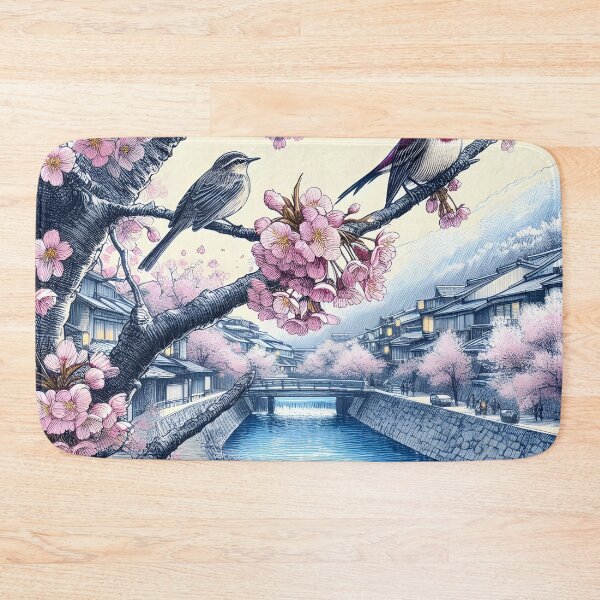 Item preview, Sakura Nightingales' River Bliss designed and sold by inkNext.