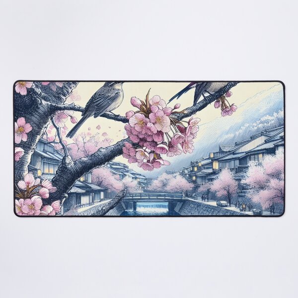 Item preview, Sakura Nightingales' River Bliss designed and sold by inkNext.