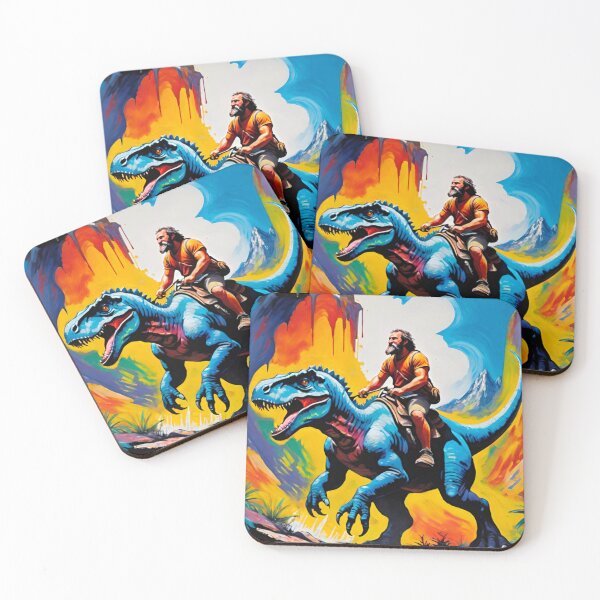 Item preview, Jurassic Era Human Riding a Dinosaur – Primal Power designed and sold by GrizzlyCollective.