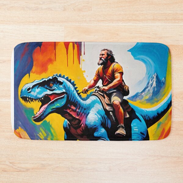 Item preview, Jurassic Era Human Riding a Dinosaur – Primal Power designed and sold by GrizzlyCollective.