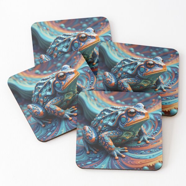 Item preview, Psychedelic Swirl Frog designed and sold by Harmonic_Layers.