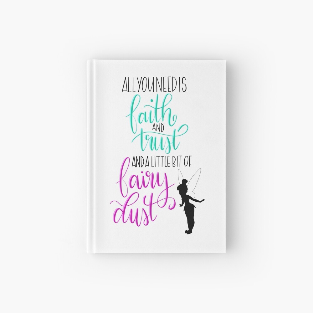 Peter Pan Quote Tinkerbell Hardcover Journal By Alwaysbookish Redbubble