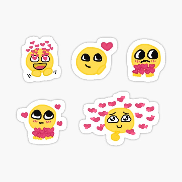 Vista previa del artículo con la obra «conjunto de emojis de amor», diseñado y vendido por moony221b.