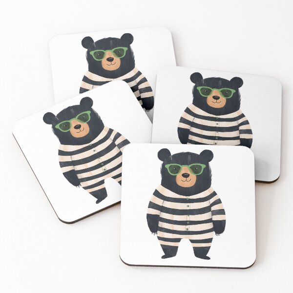 Item preview, Teddy bear with striped jumpsuit and glasses designed and sold by vambrosio15.