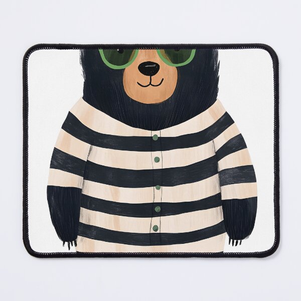 Item preview, Teddy bear with striped jumpsuit and glasses designed and sold by vambrosio15.