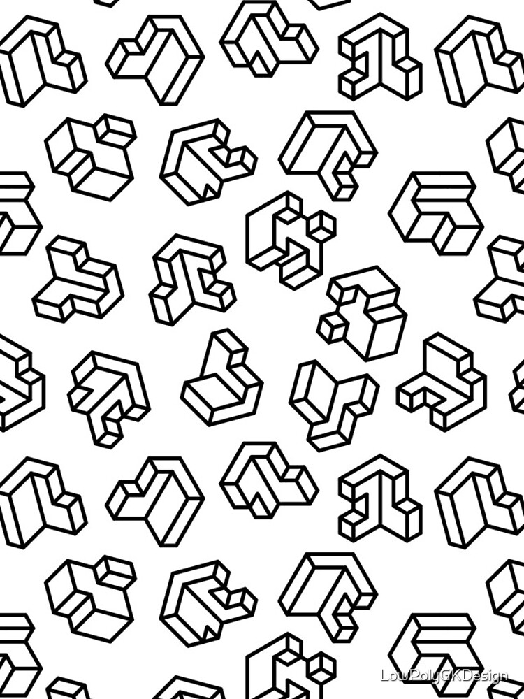 Thumbnail 4 of 4, iPhone Case, Isometric cubes pattern designed and sold by LowPolyGKDesign.