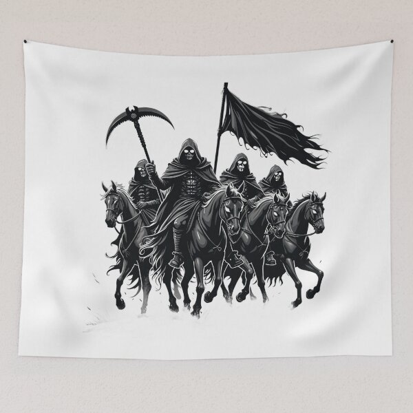 Item preview, The Four Horsemen – Apocalyptic Dark Fantasy Art designed and sold by akhdesigns7.