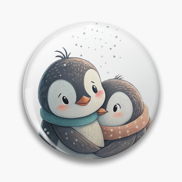 Item preview, Hugging Penguins designed and sold by Chughtai's Art.