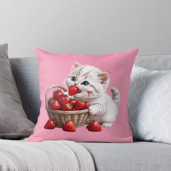 Item preview, Strawberry-Loving Kitten designed and sold by Summer Sunshine.