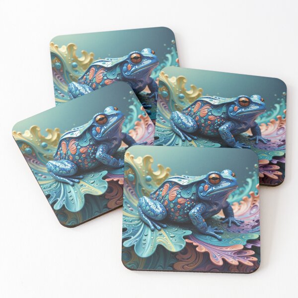 Item preview, Mystical Frog in a Psychedelic Flow designed and sold by Harmonic_Layers.