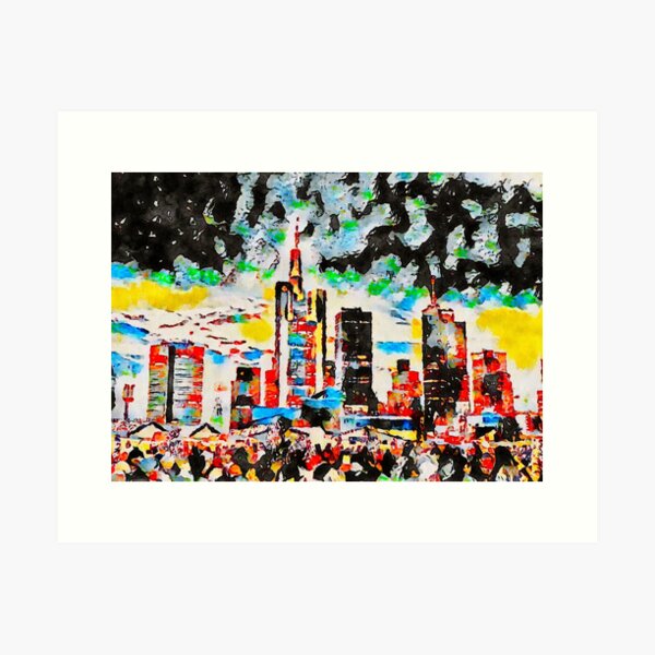 Item preview, Frankfurt skyline designed and sold by BildartEN.