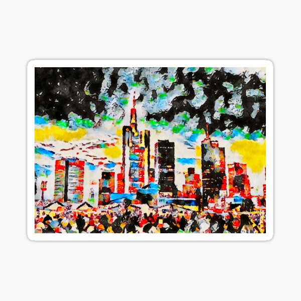 Item preview, Frankfurt skyline designed and sold by BildartEN.