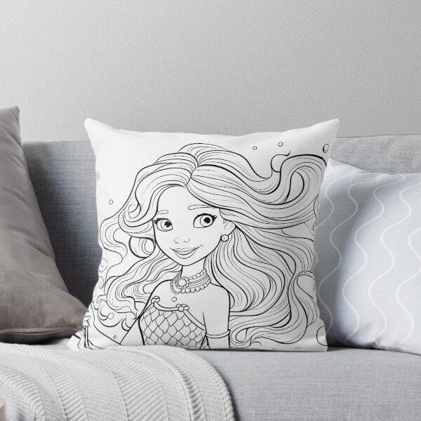 Item preview, Mermaid #9 Coloring Page Pattern  designed and sold by DavidColoring.