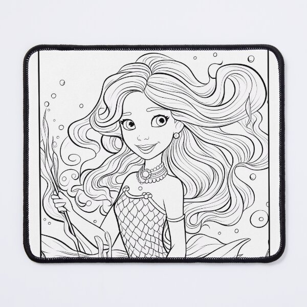 Item preview, Mermaid #9 Coloring Page Pattern  designed and sold by DavidColoring.