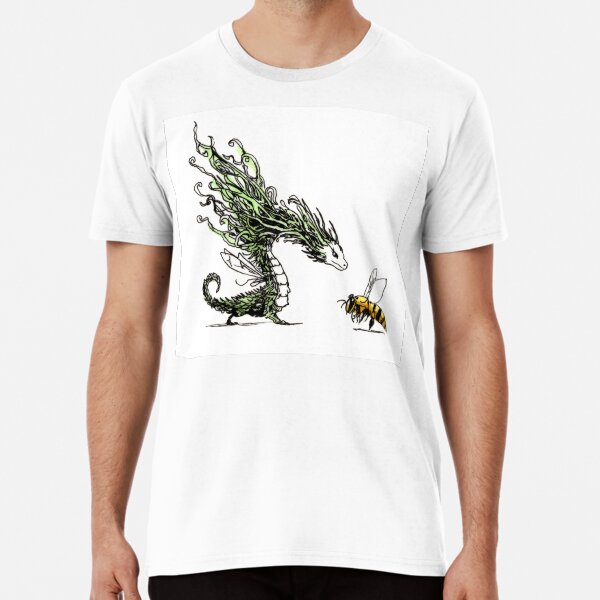 Artikel-Vorschau von Mürrischer grüner Drache und Biene, designt und verkauft von Scribbles & Doodles by Jinx.