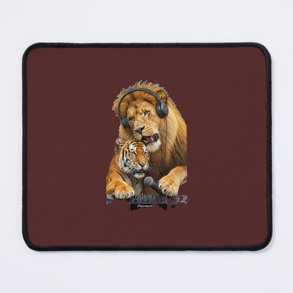 Item preview, Lion and Tiger Listening to Music designed and sold by WackyJacks.