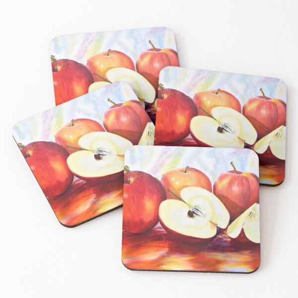 Item preview, RED APPLES PAINTING - Apples colorful wall art print designed and sold by Danicus666.