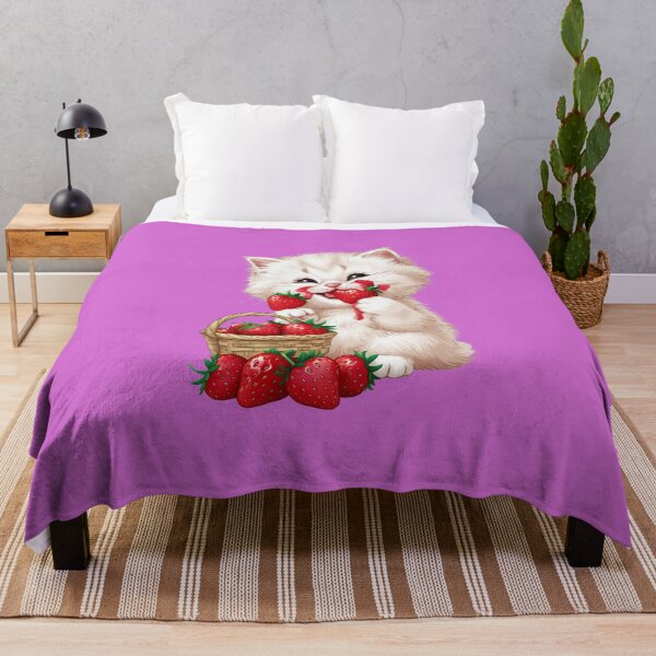Item preview, Strawberry-Loving Kitten designed and sold by Summer Sunshine.