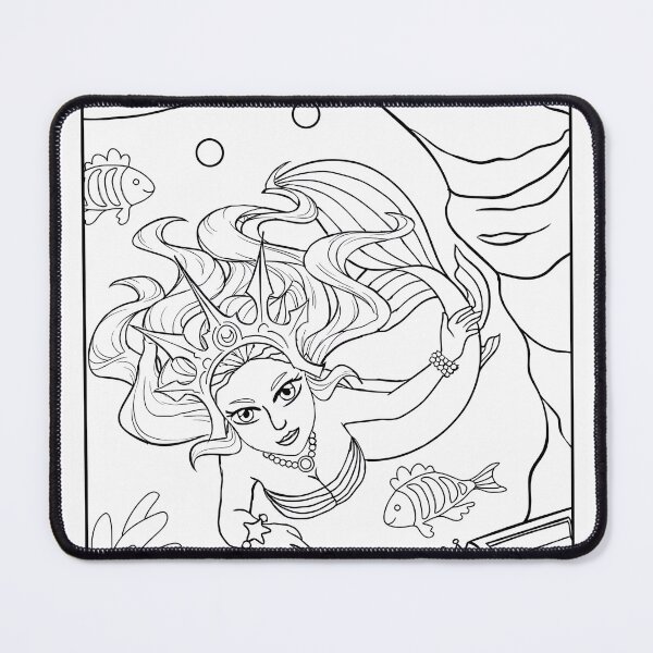 Item preview, Mermaid #12 Coloring Page Pattern  designed and sold by DavidColoring.