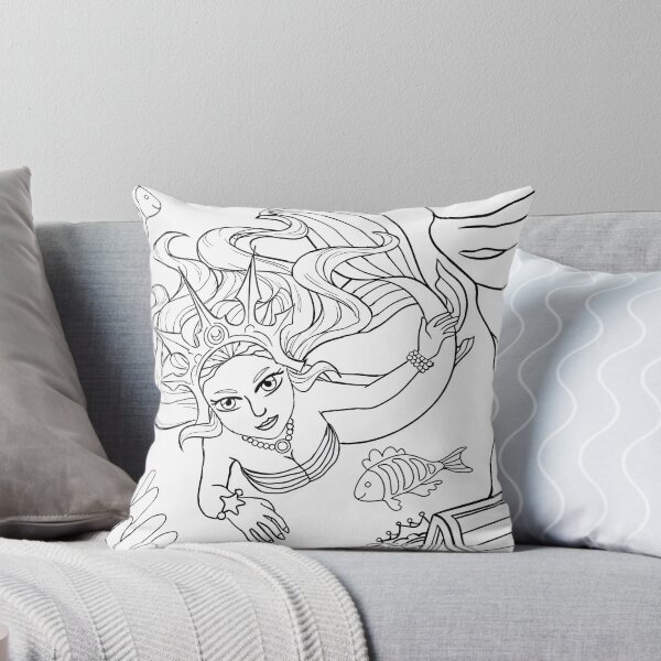 Item preview, Mermaid #12 Coloring Page Pattern  designed and sold by DavidColoring.