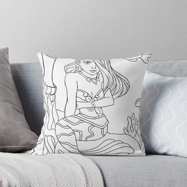 Item preview, Mermaid #13 Coloring Page Pattern  designed and sold by DavidColoring.