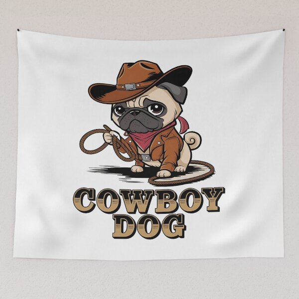 Item preview, Cowboy dog - Get the cowboy dog out - Think cowboy dog - Free cowboy dog - Run for the cowboy dog - Funky cowboy dog designed and sold by JansenGS.