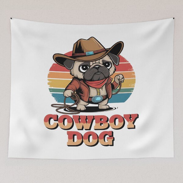 Item preview, Cowboy dog - Get the cowboy dog out - Think cowboy dog - Free cowboy dog - Run for the cowboy dog - Funky cowboy dog designed and sold by JansenGS.
